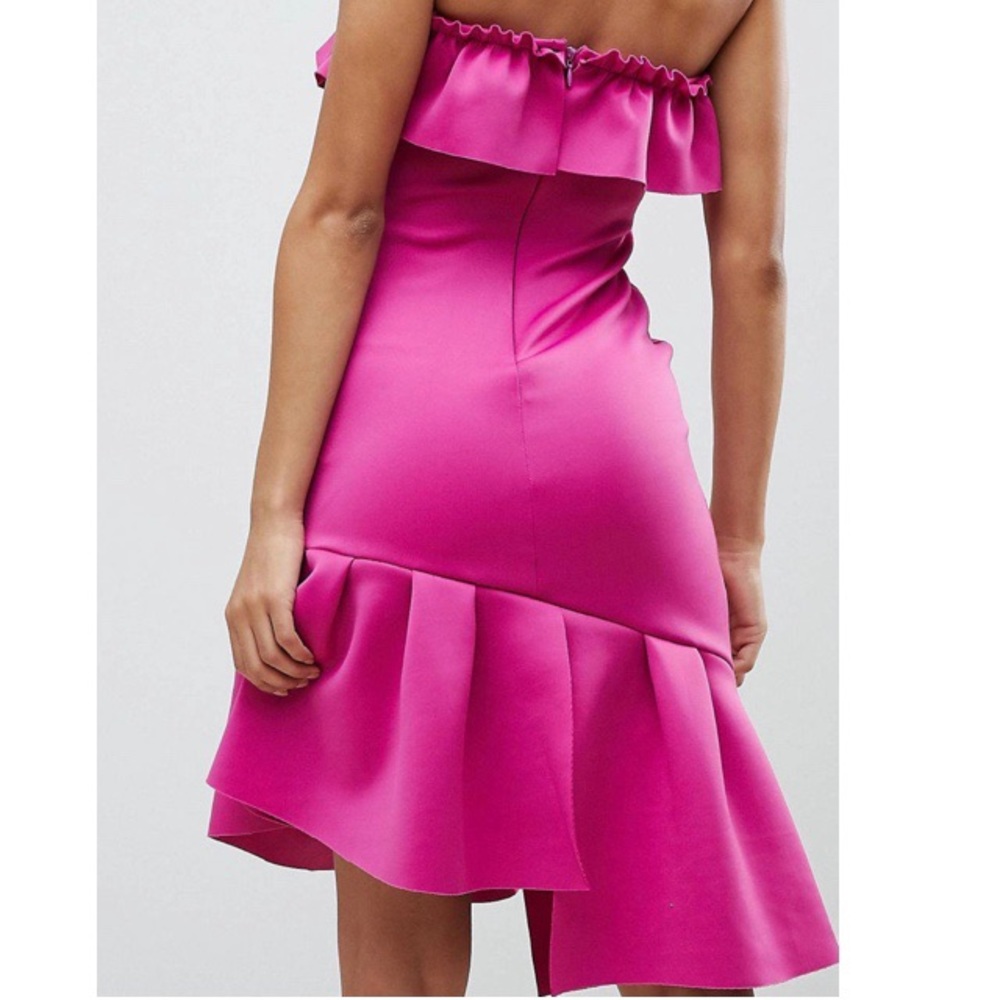 ASOS Ruffle Bandeau Bodycon Dress - Picture 2 of 3
